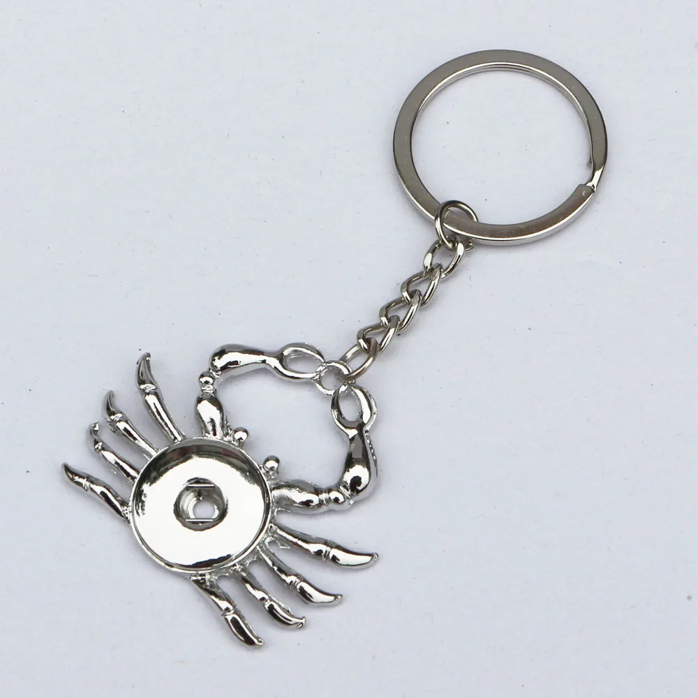 Новая мода форма краба кулон с кнопкой брелок 18 мм Металлическая пуговица