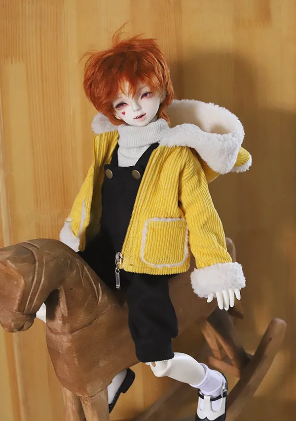 Желтый комбинезон с медвежьей шапкой 1/4 1/6 BJD аксессуары для кукольной одежды