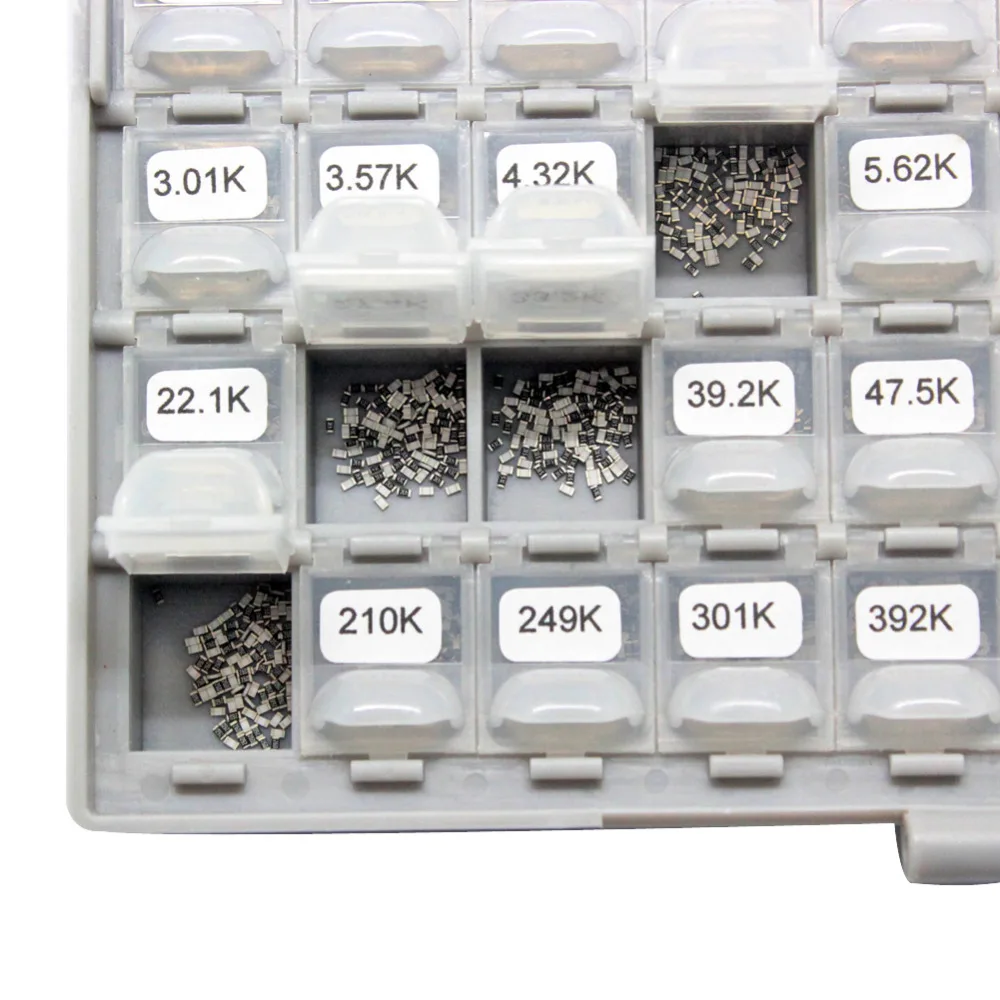 AideTek SMD SMT 0603 Размер 72 значения 100 шт/в E96 1% Резистор Комплект 0 10 м RoHS коробка-все этикетки пластиковая часть коробка R06E12100