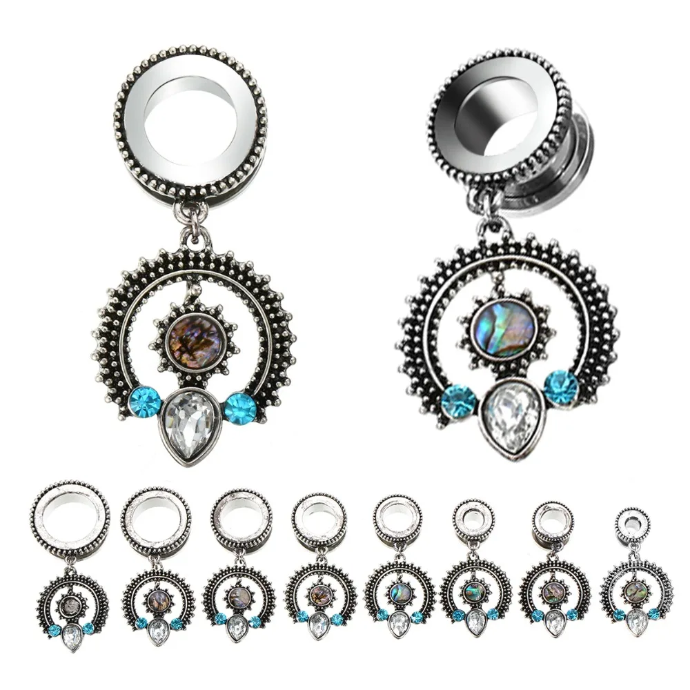 Болт из нержавеющей стали болтающиеся затычки для ушей туннели Русалка пирсинг