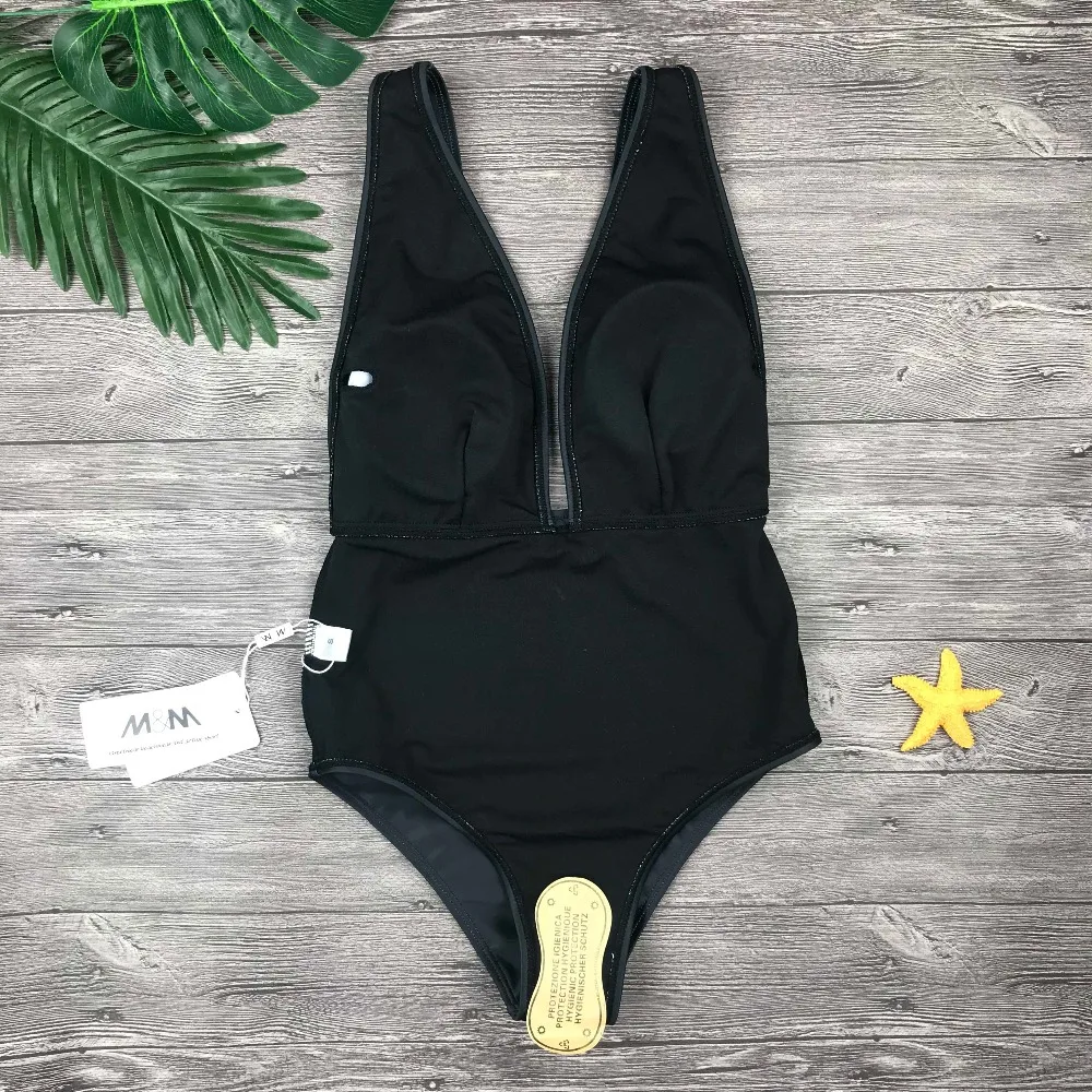 Sexy Multicolor bird print V Neck Push Up Padded High Waist One Piece swimsuit Swimwear Women Bodysuit Bathing SuitMonokini