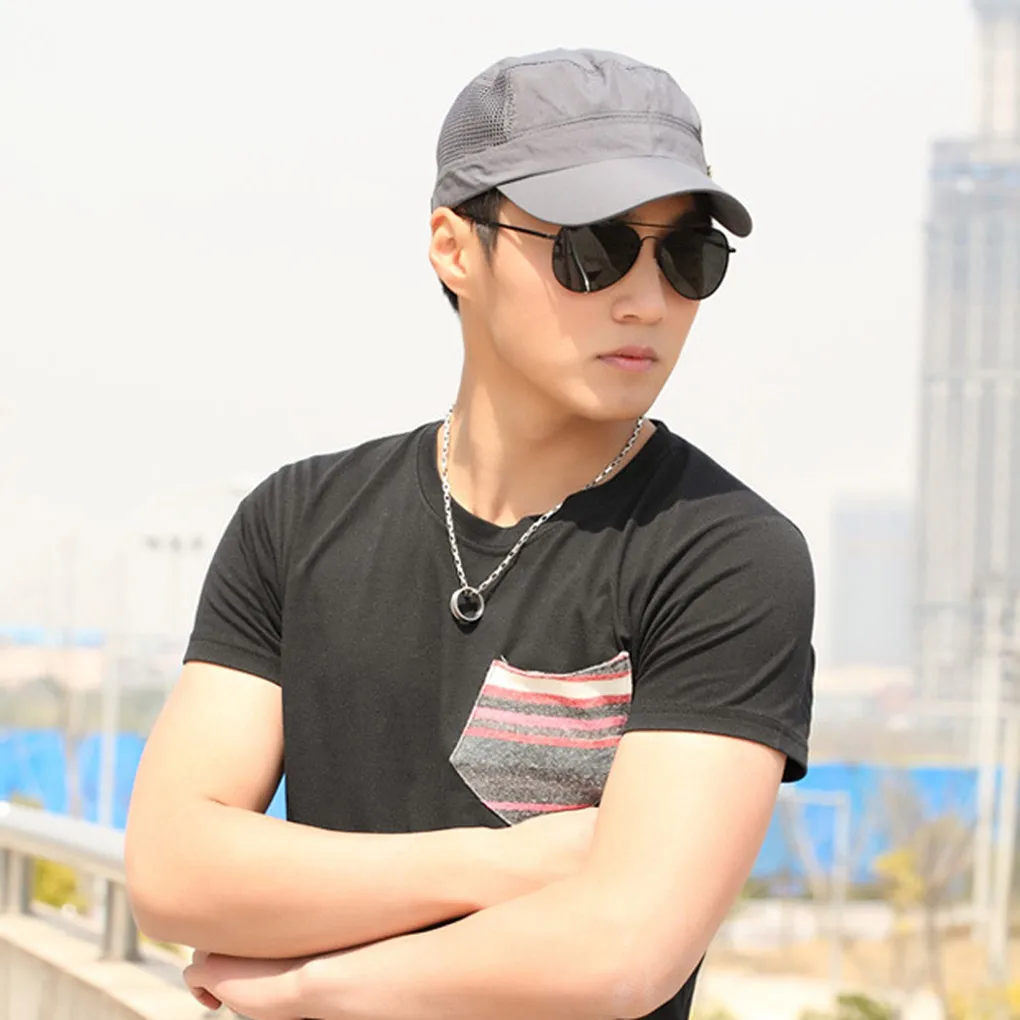 Регулируемая наружная дышащая бейсбольная кепка плоская сетка шляпа