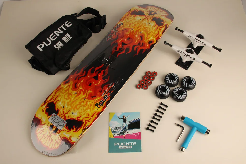 DHL 1 компл. полный скейтборд скейт deck грузовиков Колёса и Подшипники плюс стояк