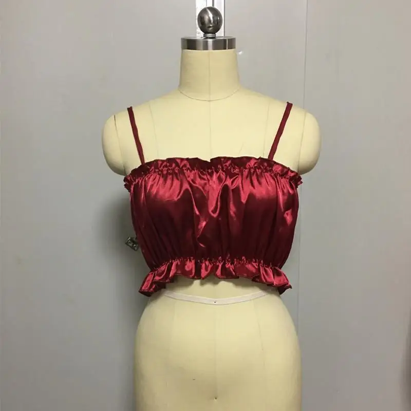 Женские укороченные топы с оборками кружевная футболка в стиле пэчворк лето 2018