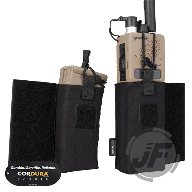 Emerson тактическая радиостанция MBITR набор аксессуаров мешочек EmersonGear M4 подсумок для журналов маг переноска портативная Карманный крюк и петля - Цвет: BK