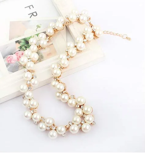 Factory direct sales in Europe and the United States European big necklace fashion pearl 1-cxt6061 | Украшения и аксессуары
