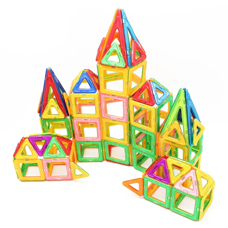 129 шт./лот Магнитный дизайнерский замок Обучающие магнитные игрушки 3D сделай сам