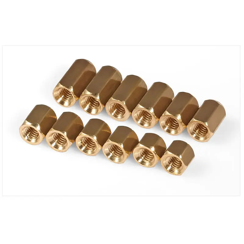 H057 10 шт./лот полый Медный столб M3 PCB монтажные столбы шестигранные двойной пропуск