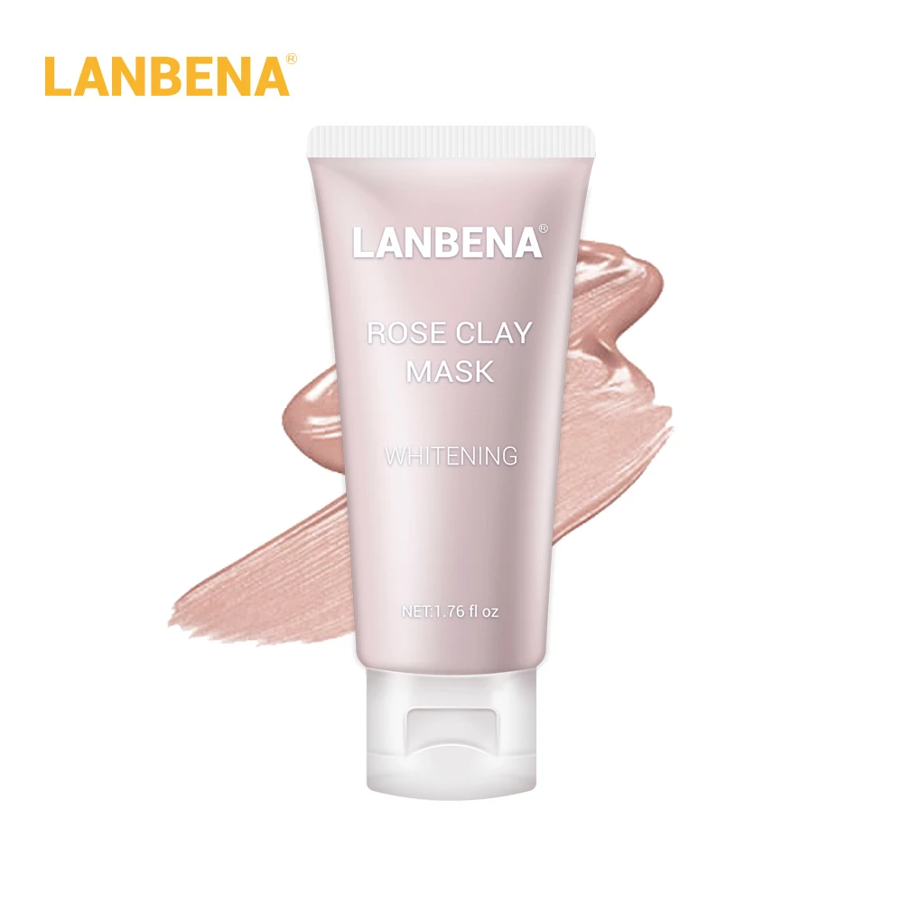 Rose Clay mask LANBENA Mung Bean глина маска для лица+ бамбуковый уголь+ черника+ Роза пилинг акне лечение черных точек питание глубокое очищение уход за кожей - Цвет: Rose Clay mask