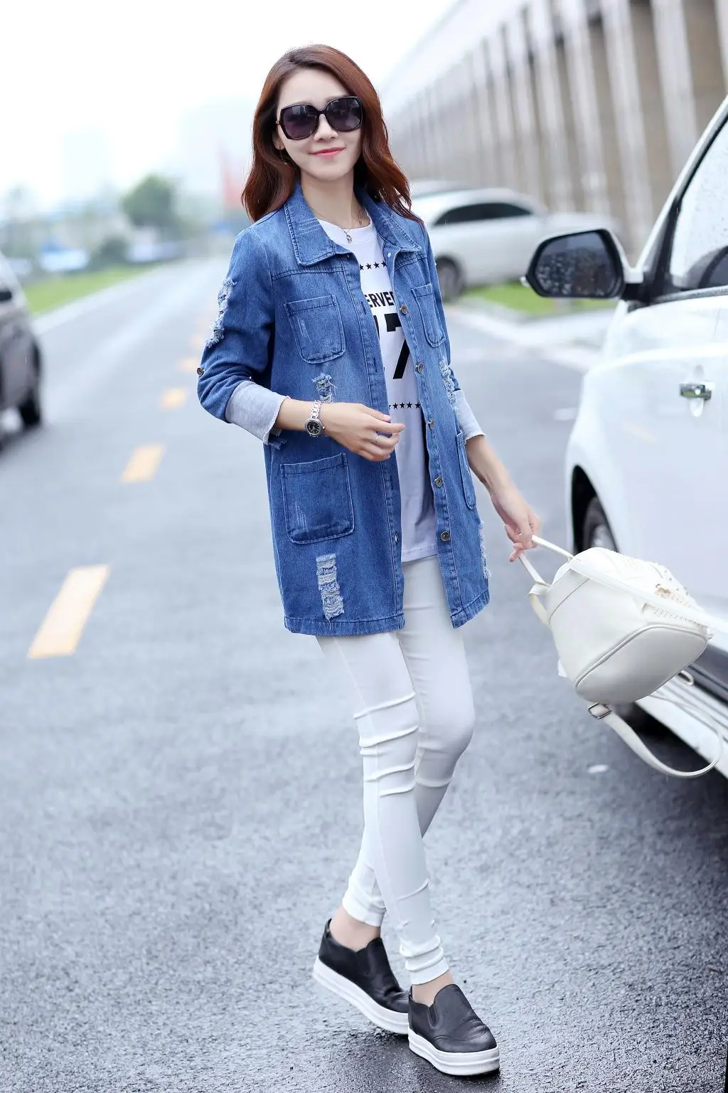 Весна Осень 2020 новое Ковбойское пальто женский длинный Свободный плащ в