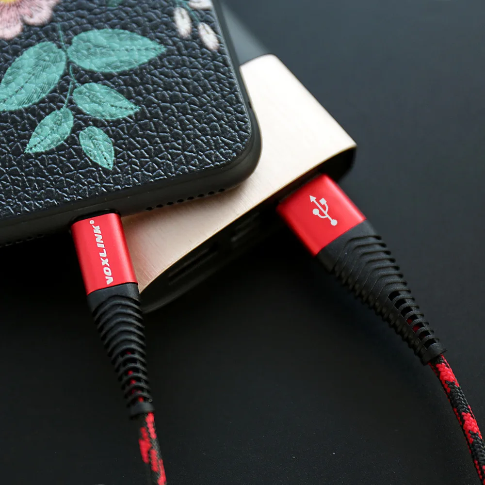 VOXLINK 2.4A usb type c кабель для быстрой зарядки данных USB C кабель для samsung s8 huawei P9 P10 Xiaomi 6 Nexus 6p кабель для мобильного телефона