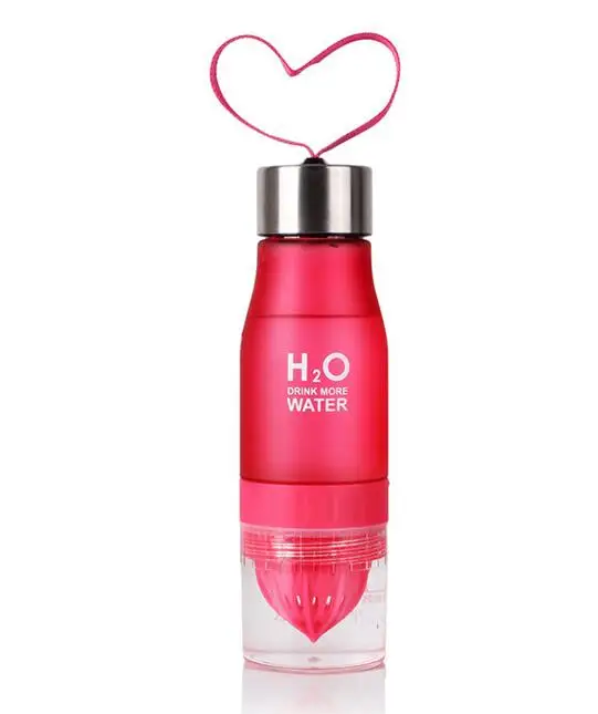 Red 650 мл пластиковая бутылка для воды больше воды h2o бутылка для лимона пластиковые бутылки для сока - Цвет: Red