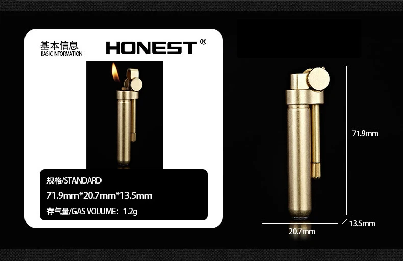 HONEST PROMISE ностальгическая латунная металлическая масляная/газовая зажигалка Ретро бензиновая Зажигалка подарочная коробка