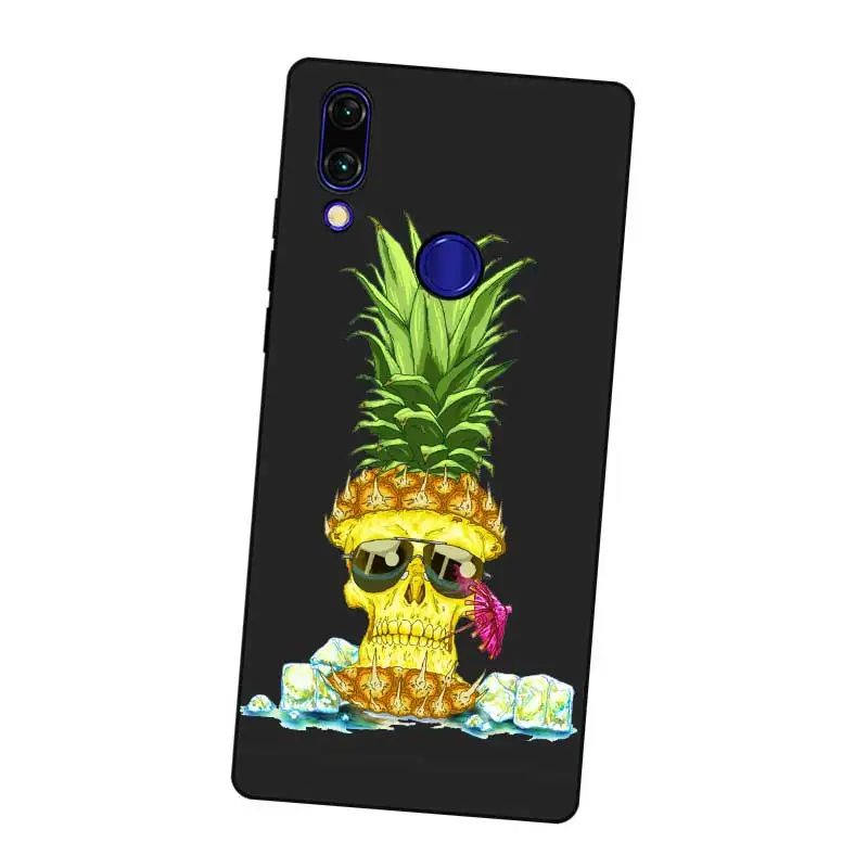 N292 Cranial Head Fruit Black Silicone Case Cover For Xiaomi Redmi Note 3 4 4X 5 5A 6 7 Pro Global |