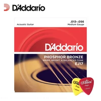 daddario ej17 phospher bronze acoustic guitar strings medium gauge 013 056 daddario guitar strings with 2pcs picks