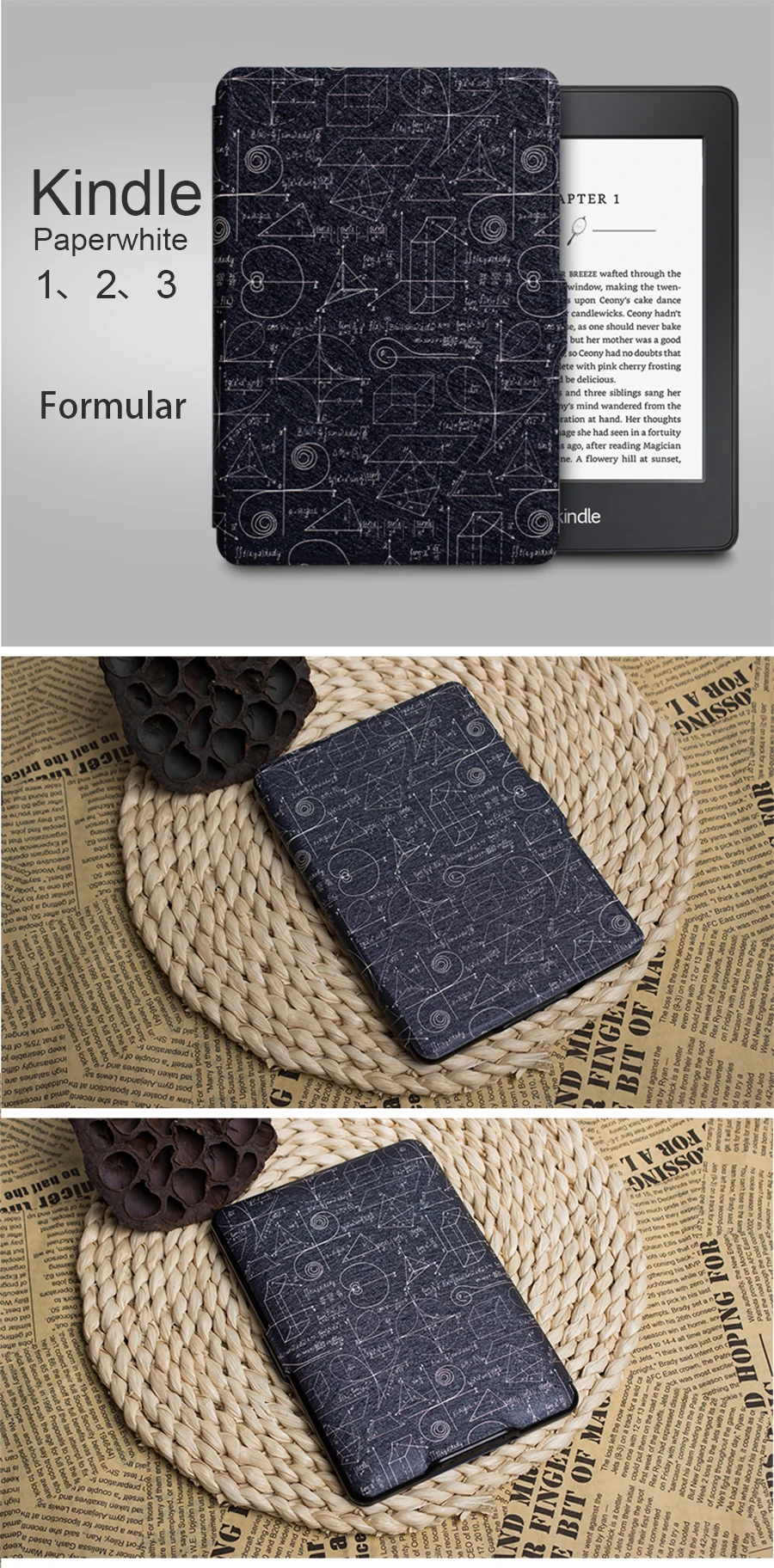 WALNEW светильник из искусственной кожи чехол для Amazon Kindle Paperwhite 1 2 3 6 дюймов электронная книга 2012 2013 Чехол Smart Auto Sleep/Wake