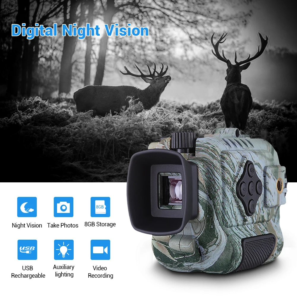 Portable Mini Infrared Night Vision Monocular Digital Scope Telescope Long Range 8GB DVR Camera For Outdoor Sport Hunting