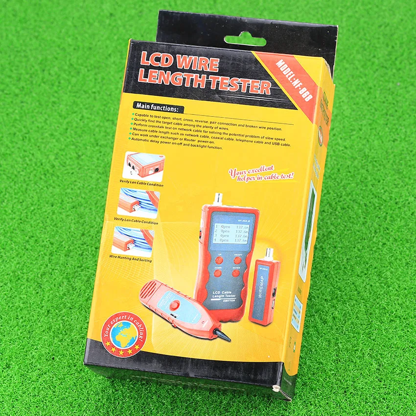 KELUSHI NF-868 Network LAN Phone Tester Wire Tracker USB Coaxial Cable Tester (Range 1200m) - Red