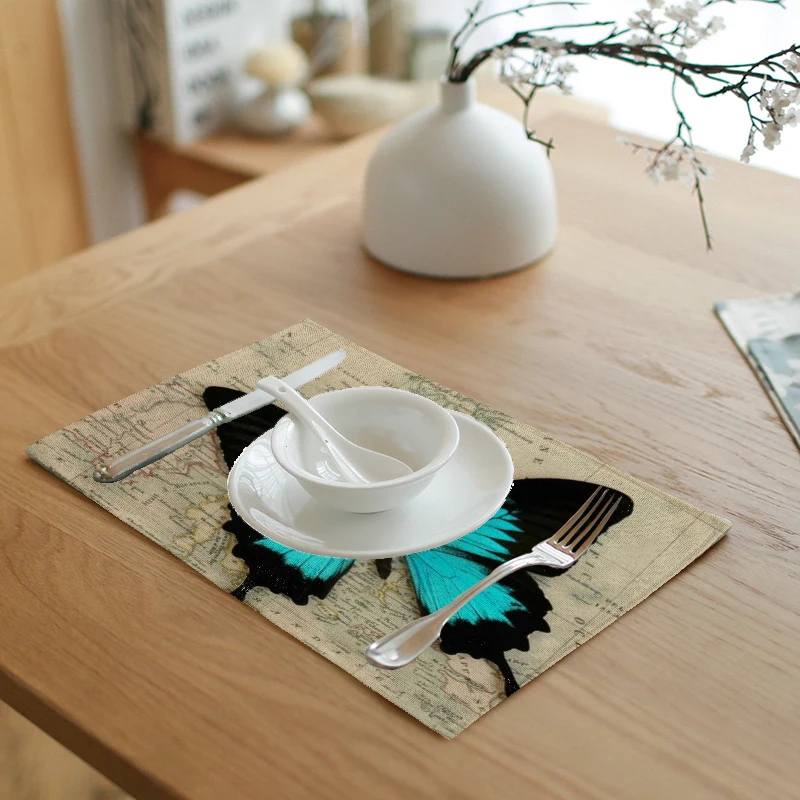 Персонализированные разноцветные бабочки в стиле ретро бумажные салфетки с