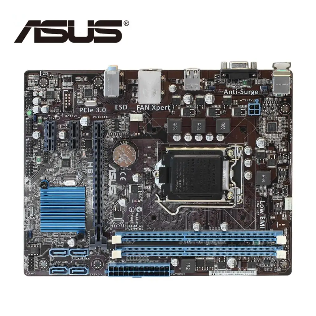 LGA 1155 для Intel H61 ASUS H61M E 100% оригинальная материнская плата DDR3 16G H61ME настольная PCI X16
