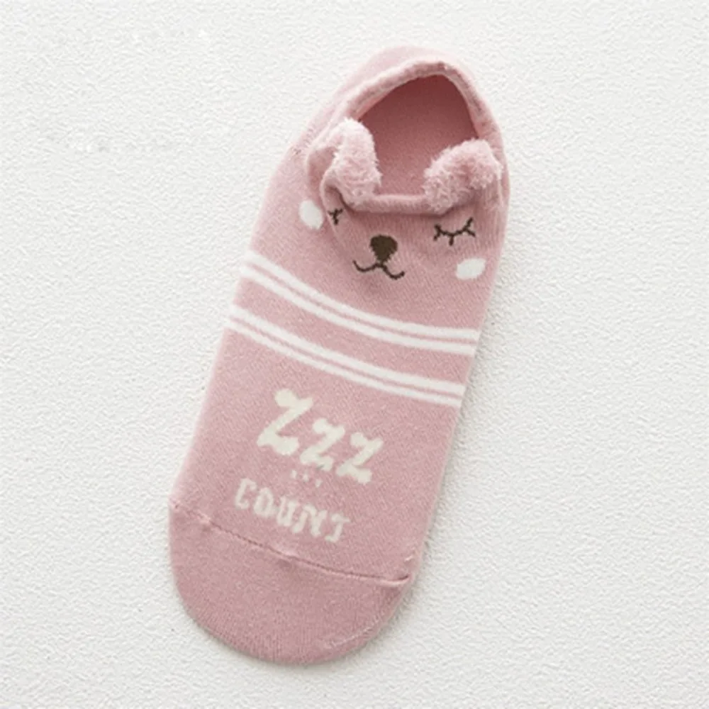 Новинка милые хлопковые носки с животными женские летние короткие изображением