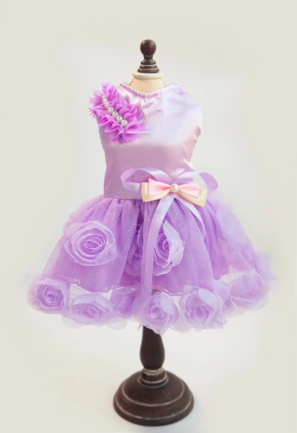 Новое поступление праздвечерние чный дизайн розы платье принцессы для домашних