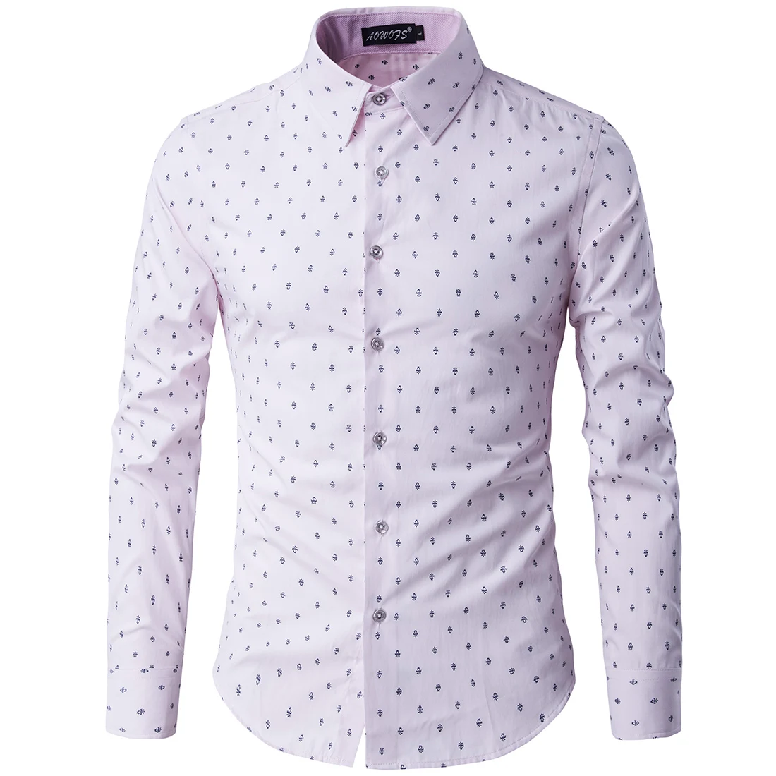 Camisas Promotion настоящие повседневные рубашки Мужская рубашка с длинными рукавами и принтом в английском стиле