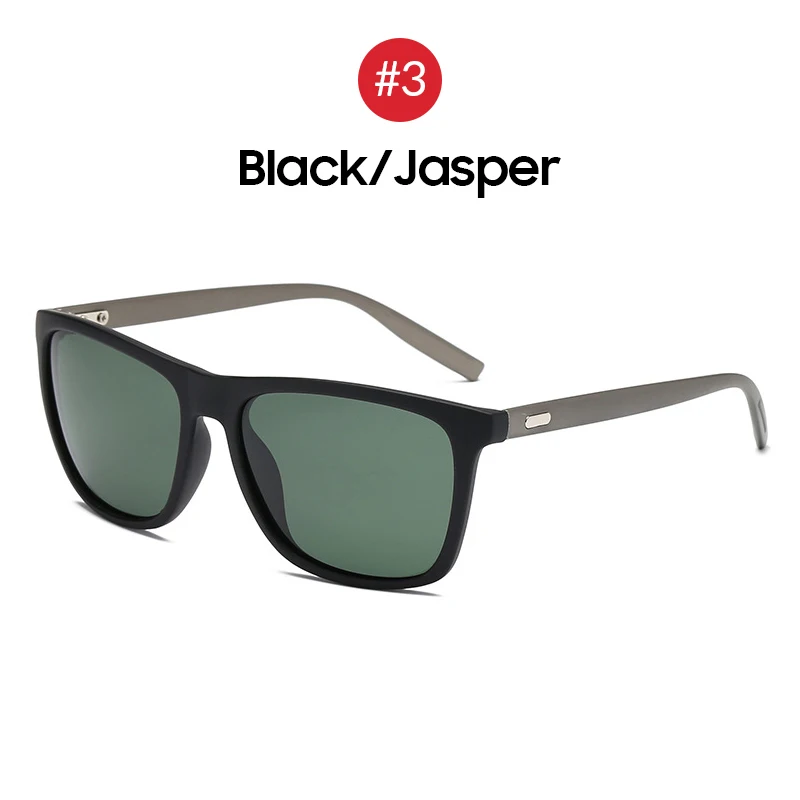 3 Black Jasper VIVIBEE, квадратные солнцезащитные очки, поляризационные, для мужчин,, трендовый дизайн, UVA, UVB, защита от солнца, очки для женщин, водителя, поляризационные оттенки - Цвет линз: 3 Black Jasper