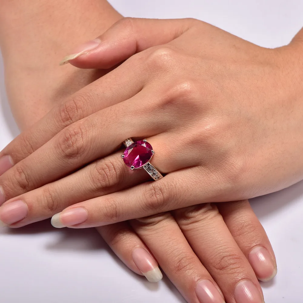 Женское кольцо из серебра 925 пробы с белым кристаллом | Украшения и аксессуары