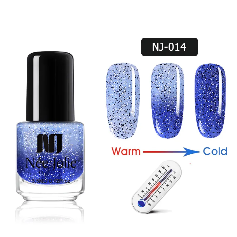 3.5ml - NJ-014 NEE JOLIE 3,5 мл температурный меняющий цвет термальный лак для ногтей блестящий эффект Быстросохнущий маникюрный лак градиентный лак для ногтей - Цвет: 3.5ml - NJ-014