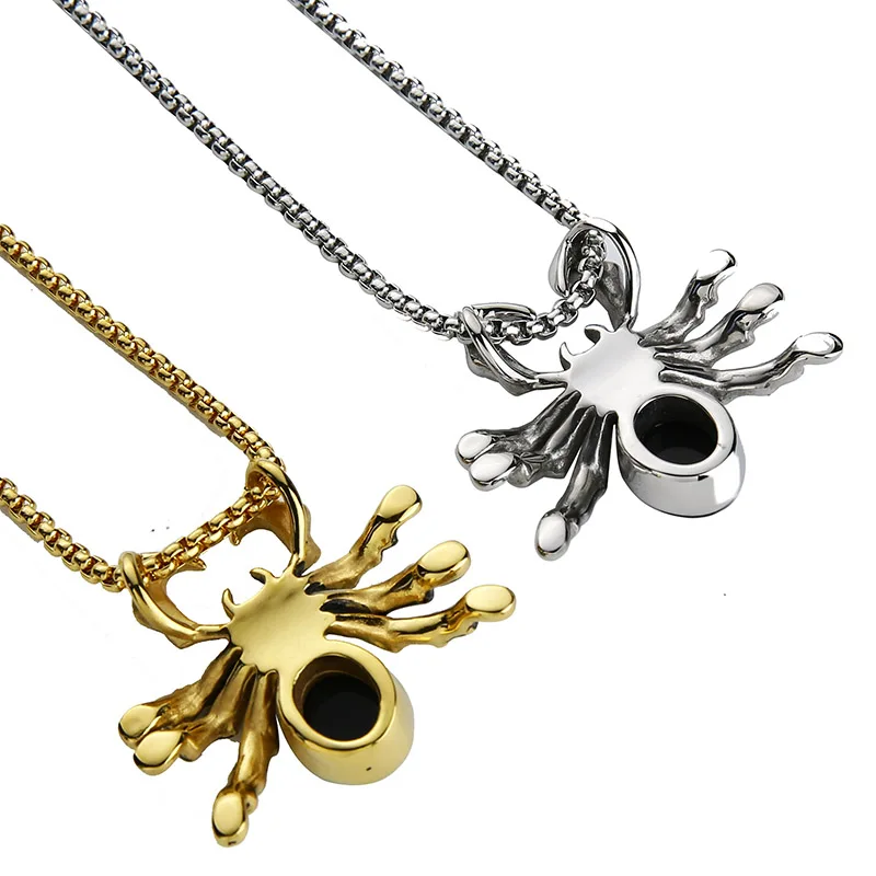 Серебряное черное стандартное ожерелье цепочка из нержавеющей стали с