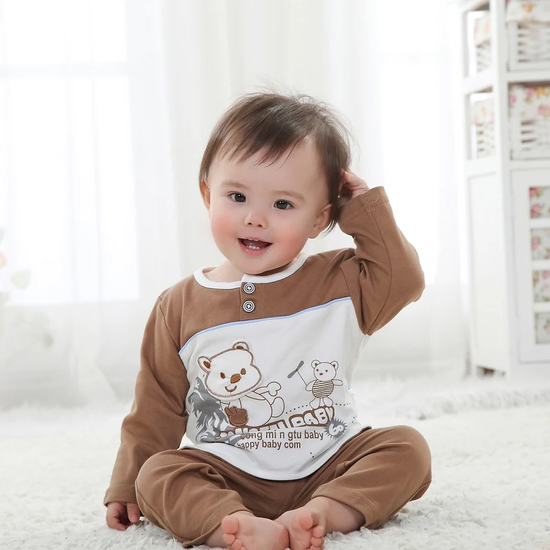 

Anlencool Baby Boys Clothes 2021 New Spring Baby Clothing Sets Cartoon Printing Sweatshirts+Casual Pants 2Pcs for Baby Clothes