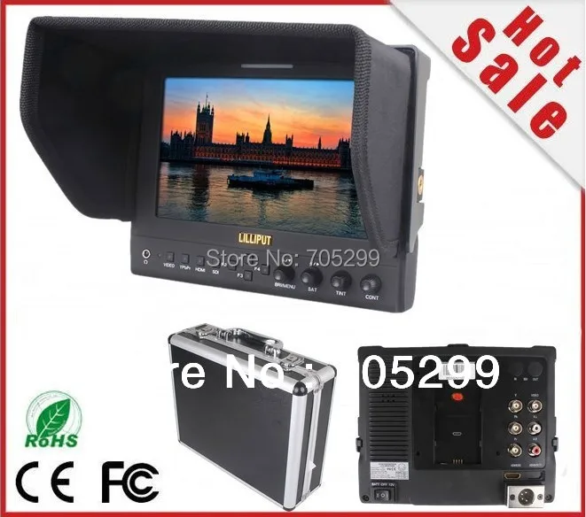 Lilliput 663 7 &quot1280*800 IPS панель на камеру HD полевой монитор и алюминиевый чехол с HDMI
