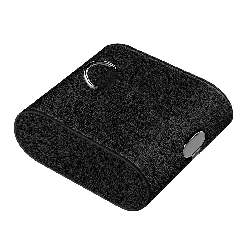 Кожаный чехол сумка для беспроводных наушников QI с Bluetooth защитный AirPods приемник