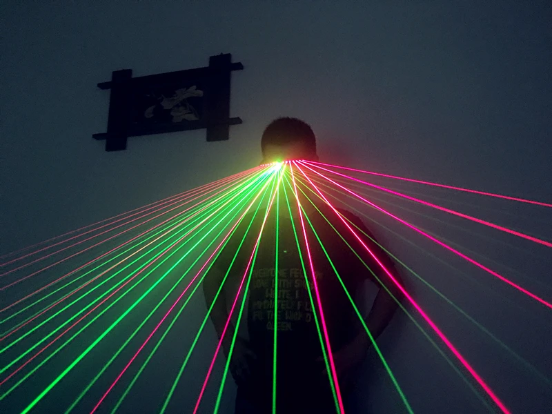 Вечерние красный лазерный светильник очки диско Зеленый Лазер для диджея