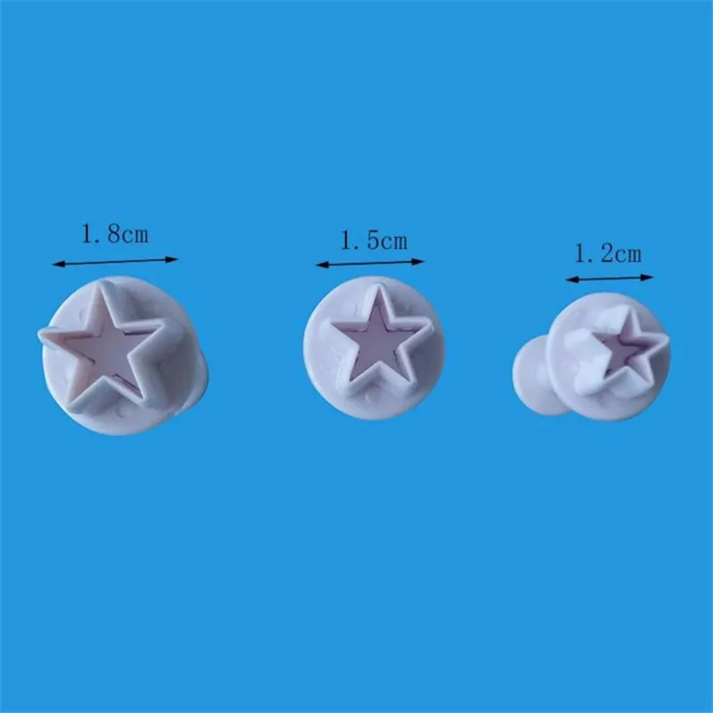 TTLIFE 3Pcs Star Shape Cookies Cutter Mold Chocolate Cake Plunger Mould Baking Pastry Decor Tip Dessert Tools 2019 | Дом и сад