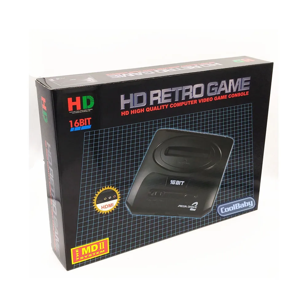 Топ 720 dpi HDMI ТВ Видео игровая консоль sega MEGADRIVE2 MD2 Ретро игра с HDMI выходом 2,4G беспроводной контроллер с 18 в 1 игры