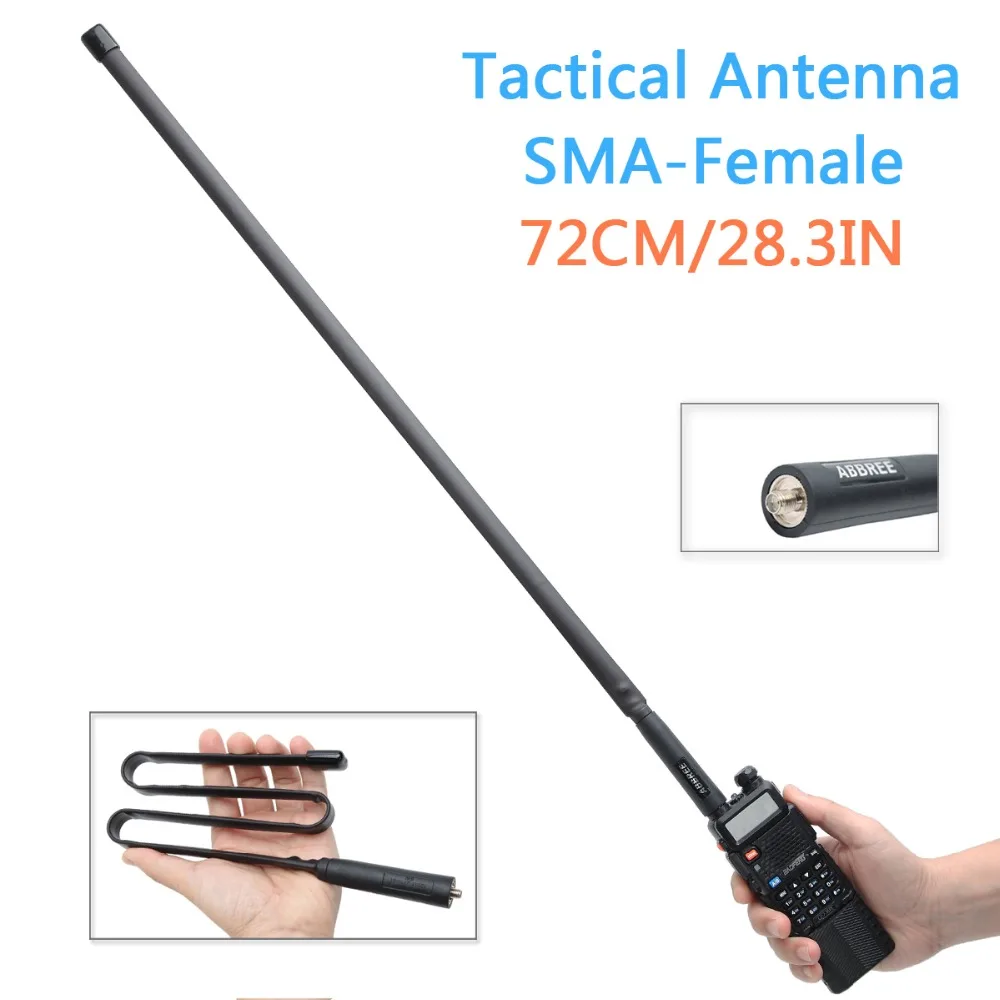 ABBREE 72 см/28.3IN складной армейский Тактический SMA VHF Любительская рация двойного