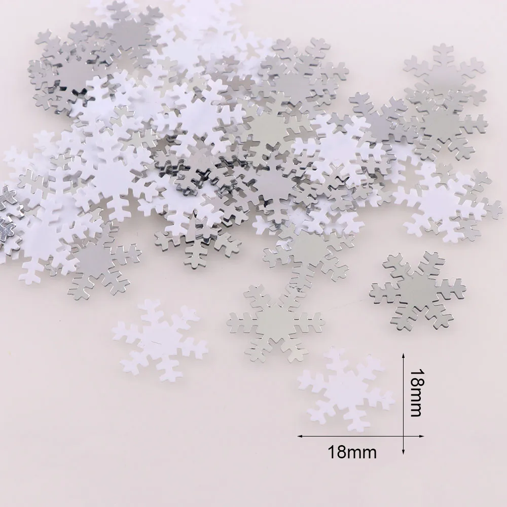 Рождественские оловянные конфетти из фольги в виде белой снежинки вечерние