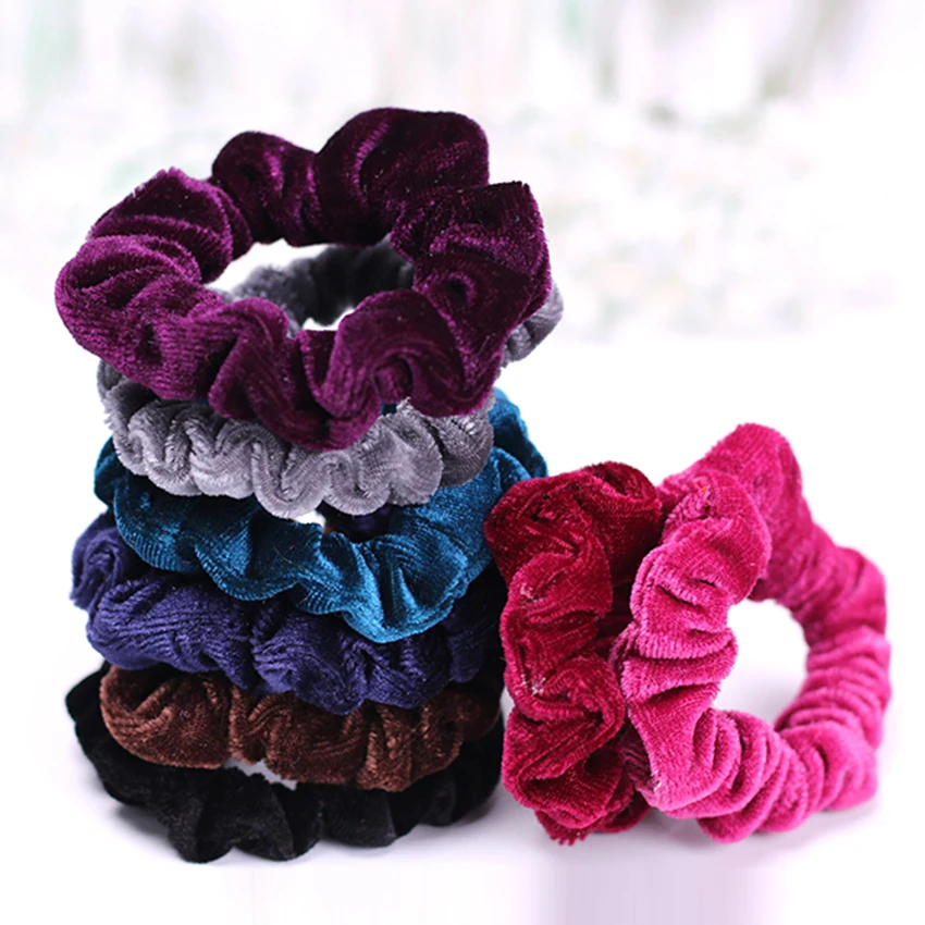 5 шт. головные уборы для девочек мягкие фланелевые резинки хвоста эластичные