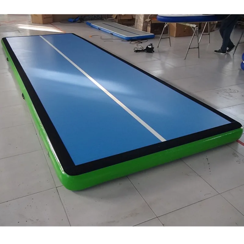 Gymnastics mat flooring for training inflatable air track folding with free pump 8m x 2m 0.2m sale | Спорт и развлечения