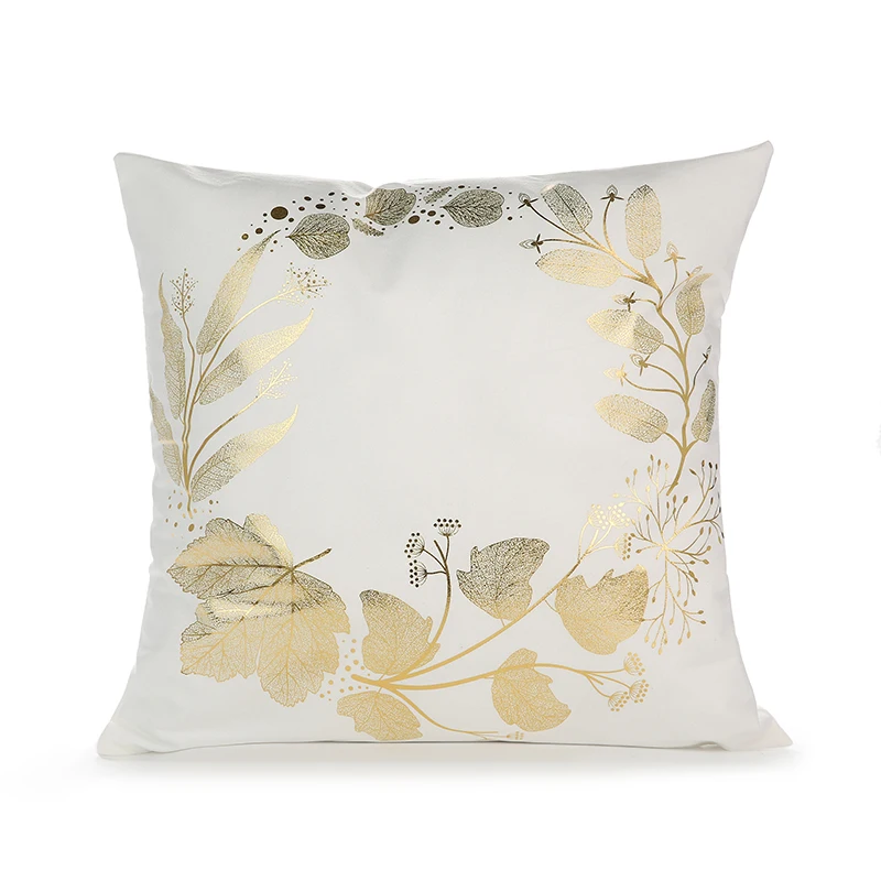 RULDGEE Gold Pillow Case Black And White Golden Painted Pillowcase Decorative Christmas Cushion Cover For Sofa Case Pillows