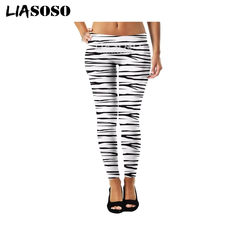 LIASOSO сексуальные модные женские леггинсы эластичные 3D принт шотландская клетка