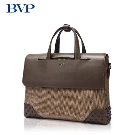 Портфель BVP мужской из натуральной кожи сумка на одно плечо воловьей подходит для