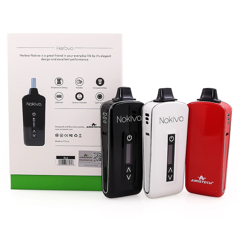 Airistech Herbva Nokiva Vape Kit 2200 мАч батарея керамическая камера капельного наконечника сухой травы испаритель электронная сигарета