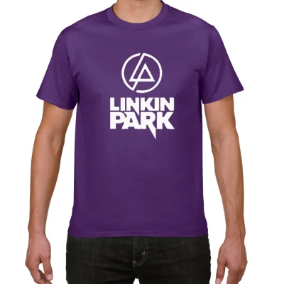 purple Летняя модная мужская футболка Lincoln LINKIN Park, футболка из хлопка, высокое качество, одежда Linkin, мужские короткие топы, футболки для мужчин - Цвет: purple