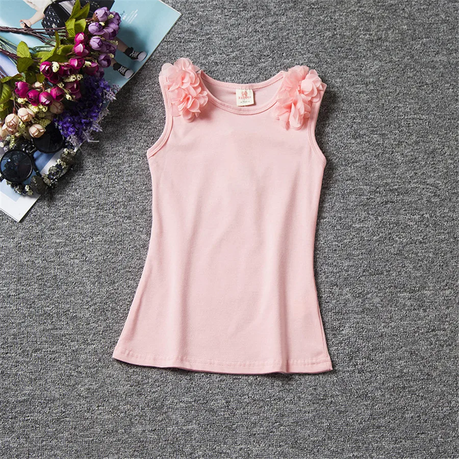 3-8 Т Хлопка Платье Девушки Летние Дети Повседневная Одежда Младенца цветка