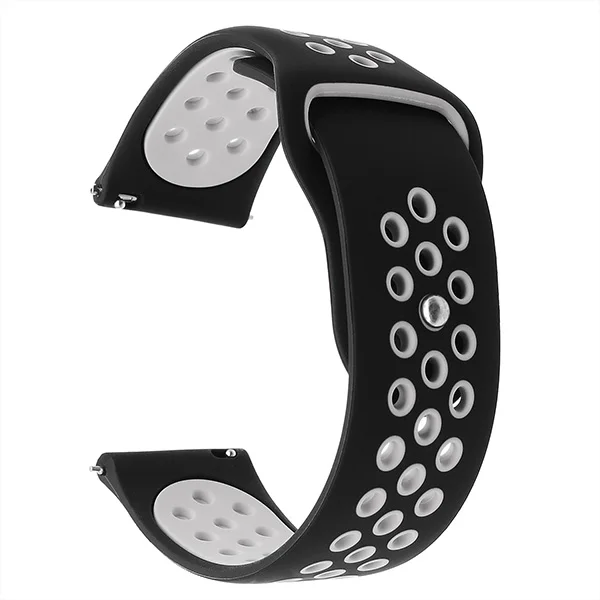 22 мм силиконовый резиновый ремешок для часов samsung gear S3 Pebble Time/сталь Ticwatch 1 Quick Release Watch Band спортивный ремешок на запястье