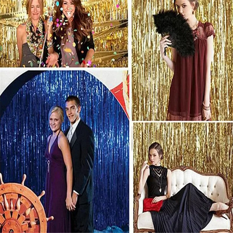 Высококачественная занавеска от дождя (100 см * 200 см) Золотой Серебряный Красный