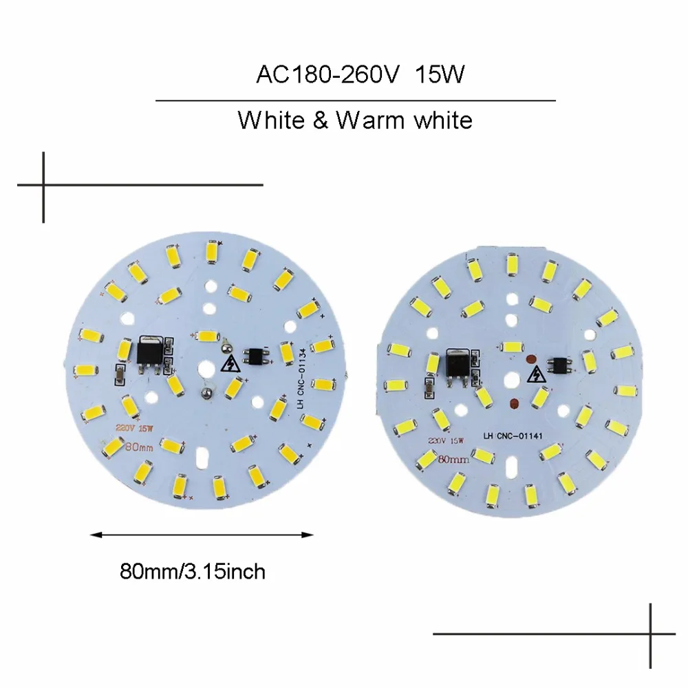 10 шт. светодиодная пластина SMD 5730 220 В интегрированный IC драйвер 3 Вт 36 теплый белый